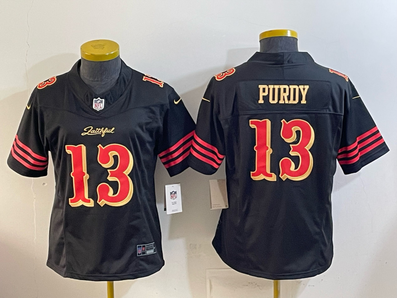 Youth 2026 San Francisco 49ers #13 Purdy black Nike Limited NFL Jersey 0414001->youth nfl jersey->Youth Jersey